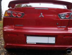 Юбка Zodiak на задний бампер (под один выхлоп) для Mitsubishi Lancer 10(Х)