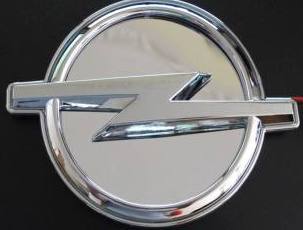 Логотип 3D Opel с синей подсветкой